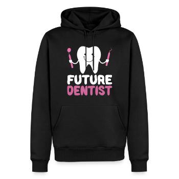 Futur Dentiste Junior Dentiste Baby Girl - Sweat à capuche Premium bio Homme - noir - Devant - Nico (187cm)