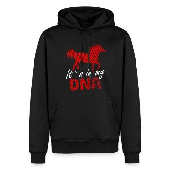 Noriker Horse C’est dans mon ADN Dire drôle - Sweat à capuche Premium bio Homme - noir - Devant - Nico (187cm)