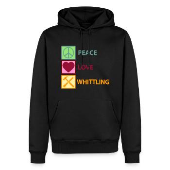 Whittling Holzschnitzer Holz Schnitzen Spruch - Männer Premium Bio Hoodie - Schwarz - Vorne - Nico (187cm)