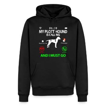 Plott Hound Plotthound Saying Funny Proverbs - Men’s Premium Organic Hoodie - black - Front - Nico (187cm)