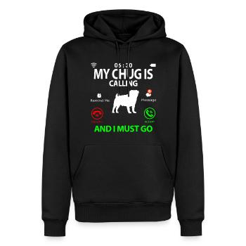 Chug dog calls Funny saying Funny Dictons Funny - Sweat à capuche Premium bio Homme - noir - Devant - Nico (187cm)