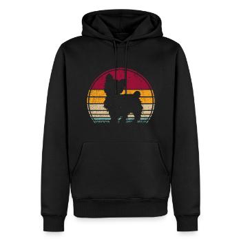 Yorkiepoo Yorkie poo dog pour vous Vintage Retro - Sweat à capuche Premium bio Homme - noir - Devant - Nico (187cm)
