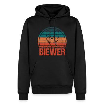 Biewer Yorkshire Terrier Dog Vintage Retro - Men’s Premium Organic Hoodie - black - Front - Nico (187cm)