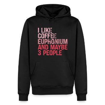 Euphonium Euphonist Girl Mama Sprüche lustig Pink - Männer Premium Bio Hoodie - Schwarz - Vorne - Nico (187cm)