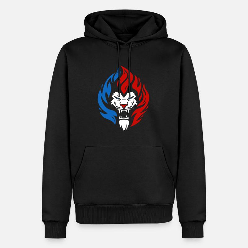 Tschetschenischer Löwe - Männer Premium Bio Hoodie - Schwarz