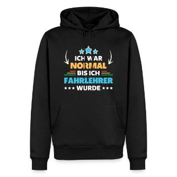 J’étais normal jusqu’à ce que je devienne moniteur d’auto-école - Sweat à capuche Premium bio Homme - noir - Devant - Nico (187cm)