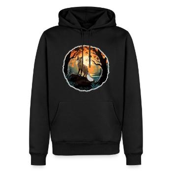 Hunting Jagd Fuchs Fox - Männer Premium Bio Hoodie - Schwarz - Vorne - Nico (187cm)