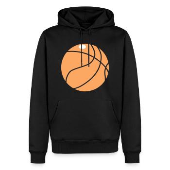 Basketball 5 0 25 - Men’s Premium Organic Hoodie - black - Front - Nico (187cm)