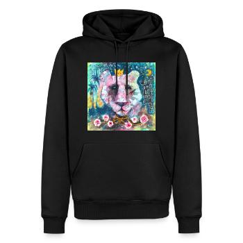 Der Duft von Rosen - Männer Premium Bio Hoodie - Schwarz - Vorne - Nico (187cm)