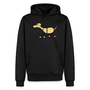 Lustiger Hund - Männer Premium Bio Hoodie - Schwarz - Vorne - Nico (187cm)