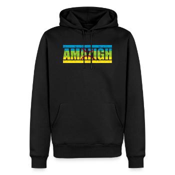 Amazigh - Männer Premium Bio Hoodie - Schwarz - Vorne - Nico (187cm)