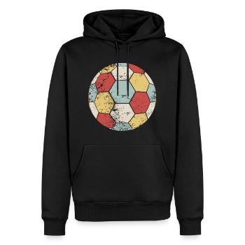 Handball Rétro Ballon de Handball Cadeau Vintage - Sweat à capuche Premium bio Homme - noir - Devant - Nico (187cm)