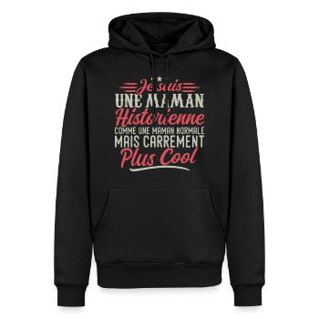 I'm a Historian mom, downright cool - Men’s Premium Organic Hoodie - black - Front - Nico (187cm)