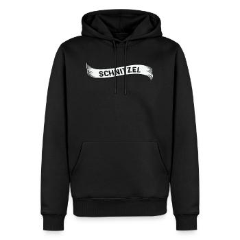 Schnitzel Schriftzug Lieblingsessen Leibgericht - Männer Premium Bio Hoodie - Schwarz - Vorne - Nico (187cm)