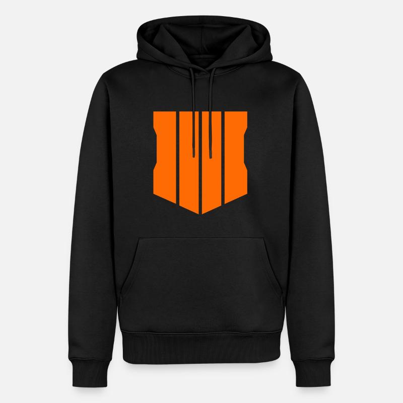 logo noir ops 4 - Sweat à capuche Premium bio Homme - noir