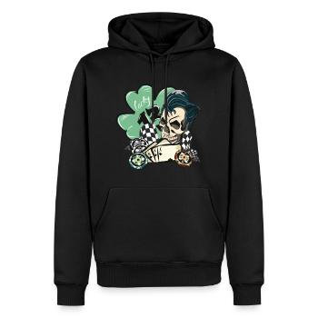lucky13 Rockabilly Poker - Sweat à capuche Premium bio Homme - noir - Devant - Nico (187cm)