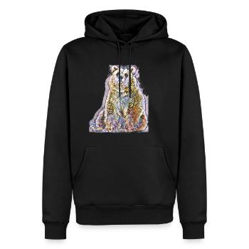 Art Print Art Bear Teddy Grizzly coloré - Sweat à capuche Premium bio Homme - noir - Devant - Nico (187cm)