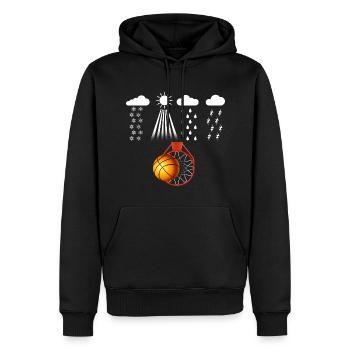 Basketball und Basketball-Humor-Sport - Männer Premium Bio Hoodie - Schwarz - Vorne - Nico (187cm)
