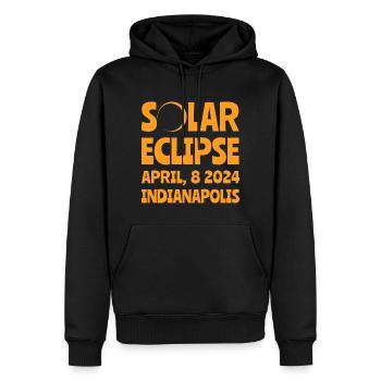 Sonnenfinsternis 2024 Indianapolis Indiana - Männer Premium Bio Hoodie - Schwarz - Vorne - Nico (187cm)