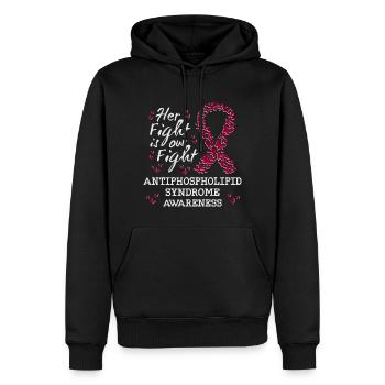 Antiphospholipid Syndrom Bewusstsein - Männer Premium Bio Hoodie - Schwarz - Vorne - Nico (187cm)