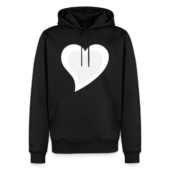 Le cœur sait - Sweat à capuche Premium bio Homme - noir - Devant - Nico (187cm)