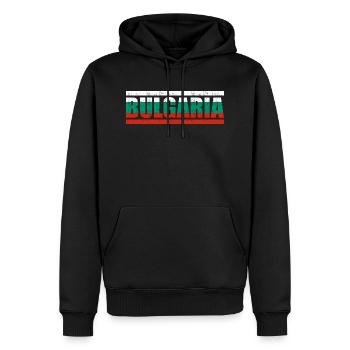 Bulgarien - Männer Premium Bio Hoodie - Schwarz - Vorne - Nico (187cm)