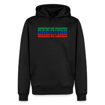 Daghestan - Sweat à capuche Premium bio Homme - noir - Devant - Nico (187cm)