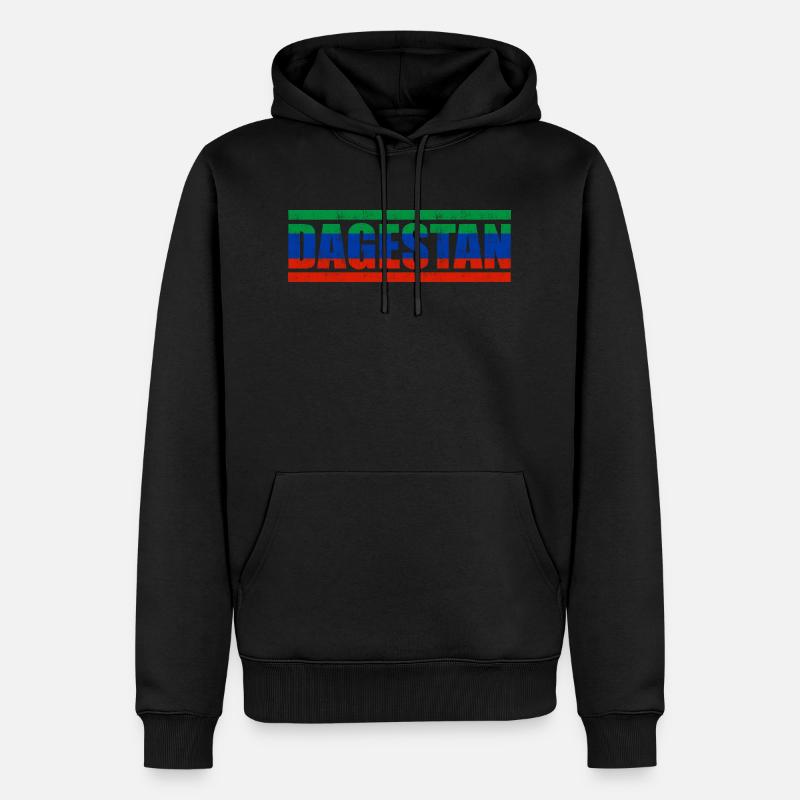 Daghestan - Sweat à capuche Premium bio Homme - noir