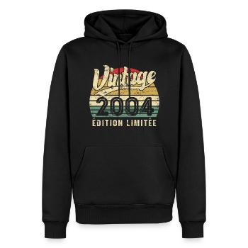 Vintage Geburtstagsgeschenk 2004 Limited Edition - Männer Premium Bio Hoodie - Schwarz - Vorne - Nico (187cm)