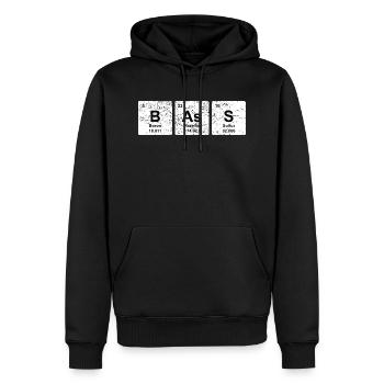 BASS TECHNO Festival Musik Gitarre Bassist Musiker - Männer Premium Bio Hoodie - Schwarz - Vorne - Nico (187cm)