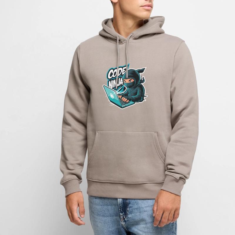 Code Ninja Programmierer Software Entwickler Männer Premium Bio Hoodie