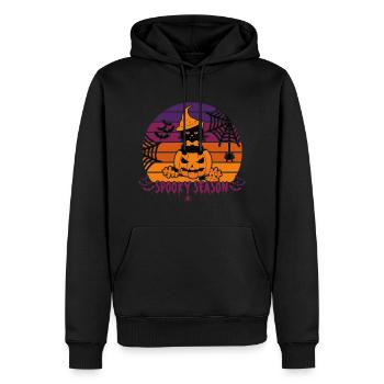 Pumpkin - Spooky Season - Sweat à capuche Premium bio Homme - noir - Devant - Nico (187cm)