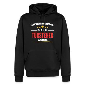 J’étais normale jusqu’à ce que je devienne videur - Sweat à capuche Premium bio Homme - noir - Devant - Nico (187cm)