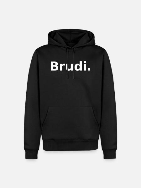 BRUDI. Der liebe Bruder aka Brudi - Männer Premium Bio Hoodie - Schwarz