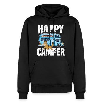 Camping Camper Chiens Happy Camper Outdoor avec - Sweat à capuche Premium bio Homme - noir - Devant - Nico (187cm)