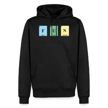 Fun Periodic Table Elements PSE - Men’s Premium Organic Hoodie - black - Front - Nico (187cm)