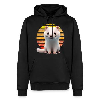 Furet Coucher de soleil - Sweat à capuche Premium bio Homme - noir - Devant - Nico (187cm)