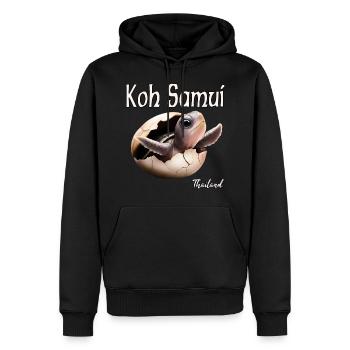 Koh Samui, Thaïlande - Sweat à capuche Premium bio Homme - noir - Devant - Nico (187cm)
