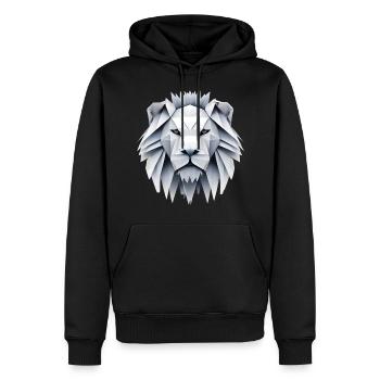 Origami Lion - King of the Art of Folding - Men’s Premium Organic Hoodie - black - Front - Nico (187cm)