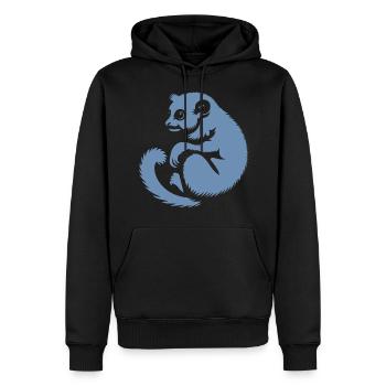 Loris Slowlori Silhouette Säugetier - Männer Premium Bio Hoodie - Schwarz - Vorne - Nico (187cm)