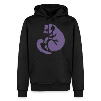 Loris Slowlori Silhouette Säugetier - Männer Premium Bio Hoodie - Schwarz - Vorne - Nico (187cm)