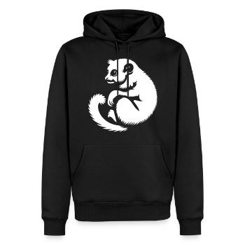 Loris Slowlori Silhouette Säugetier - Männer Premium Bio Hoodie - Schwarz - Vorne - Nico (187cm)