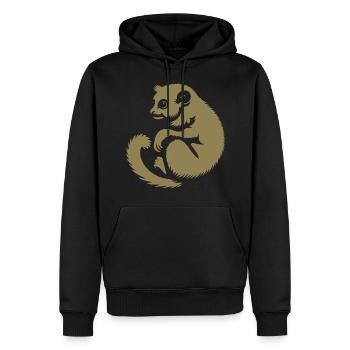 Loris Slowlori Silhouette Säugetier - Männer Premium Bio Hoodie - Schwarz - Vorne - Nico (187cm)