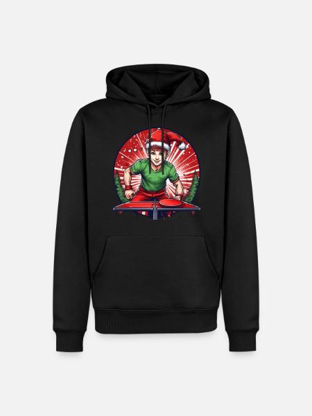 Christmas Elf Ping Pong - Men’s Premium Organic Hoodie - black