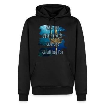 We are the ones we are waiting for - Sweat à capuche Premium bio Homme - noir - Devant - Nico (187cm)