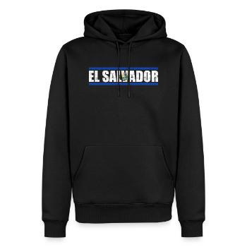 El Salvador - Männer Premium Bio Hoodie - Schwarz - Vorne - Nico (187cm)