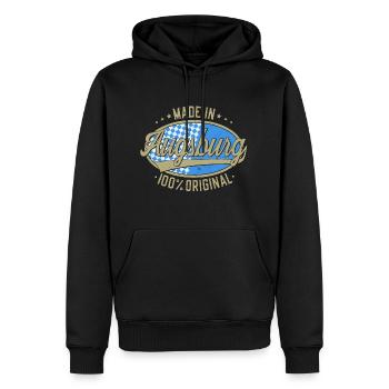 Augsburg Augsburger Original - Männer Premium Bio Hoodie - Schwarz - Vorne - Nico (187cm)