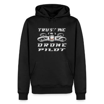 Drone Drones Drone Flight Drone Pilot - Men’s Premium Organic Hoodie - black - Front - Nico (187cm)