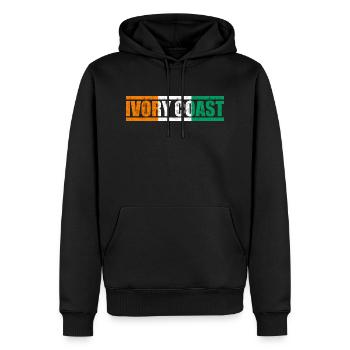 Elfenbeinküste - Männer Premium Bio Hoodie - Schwarz - Vorne - Nico (187cm)