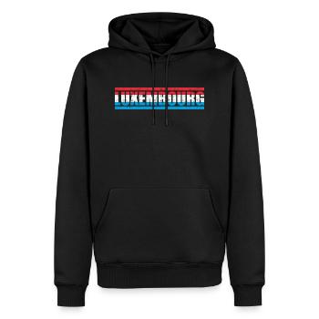Luxembourg - Sweat à capuche Premium bio Homme - noir - Devant - Nico (187cm)